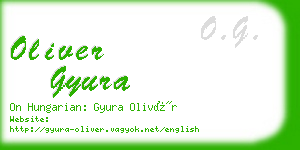 oliver gyura business card